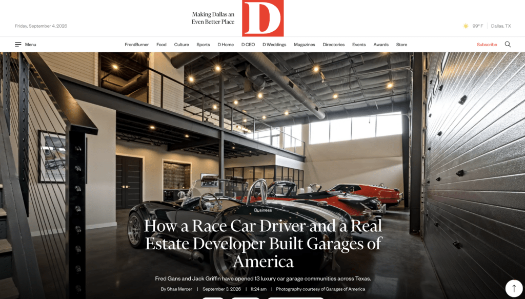D Magazine and Garages of America